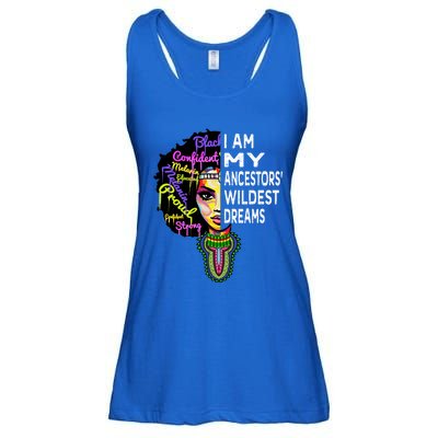 I Am My Ancestors Wildest Dreams Cute Gift Black History Month Gift Ladies Essential Flowy Tank