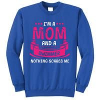 I'm A Mom And Swimmer Nothing Scares Me Swimming Funny Gift Sweatshirt