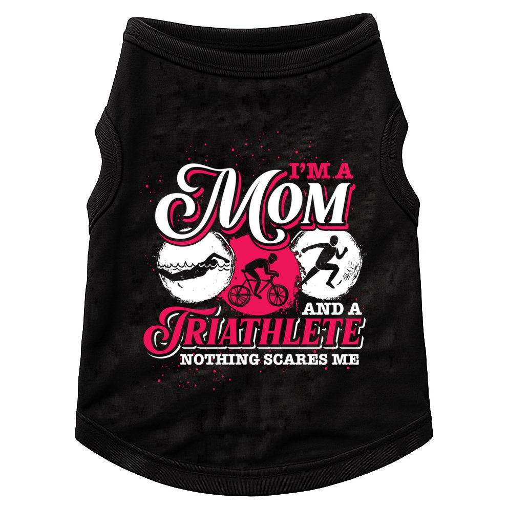 Im A Mom And A Triathlete Triathlon Cute Gift Doggie Tank