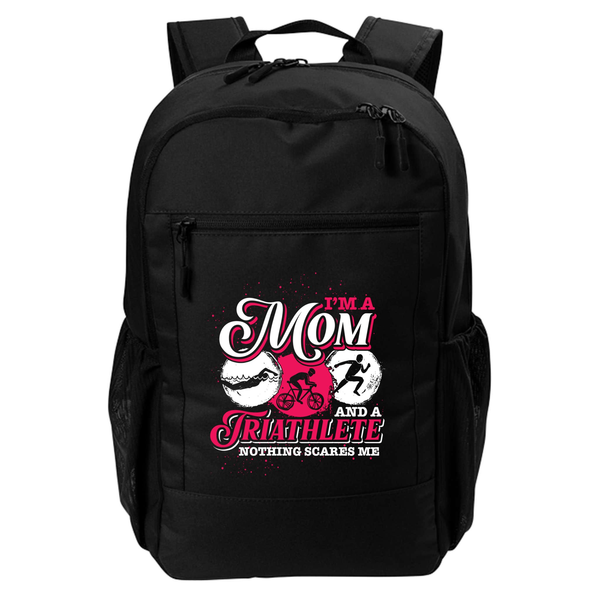 Im A Mom And A Triathlete Triathlon Cute Gift Backpack