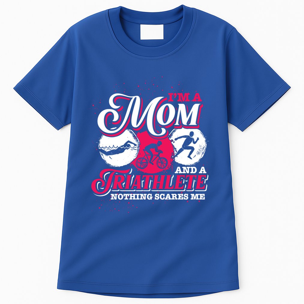 Im A Mom And A Triathlete Triathlon Cute Gift Tall T-Shirt
