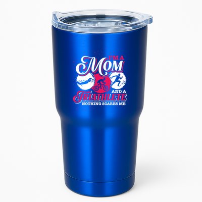 Im A Mom And A Triathlete Triathlon Cute Gift Tumbler