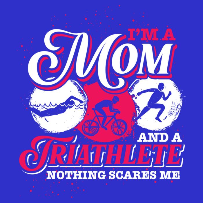 Im A Mom And A Triathlete Triathlon Cute Gift Baby Bodysuit