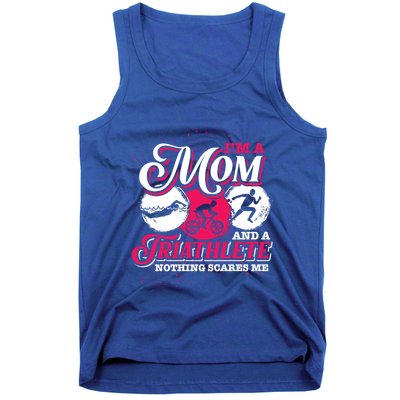Im A Mom And A Triathlete Triathlon Cute Gift Tank Top