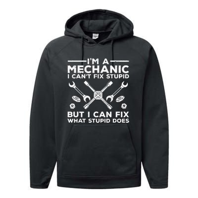 I'm A Mechanic For Dad Car Auto Diesel Performance Fleece Hoodie