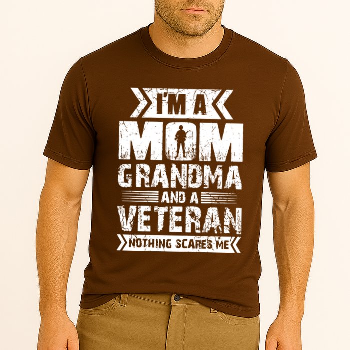 Im A Mom Grandma And A Veteran Nothing Scares Me T Cooling Performance Crew T-Shirt
