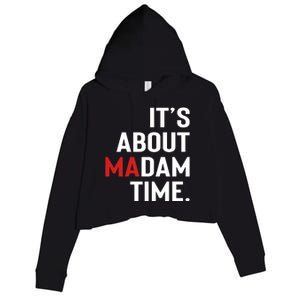 ItS About Madam Time Crop Fleece Hoodie