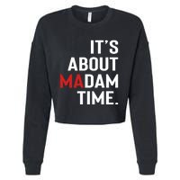 ItS About Madam Time Cropped Pullover Crew