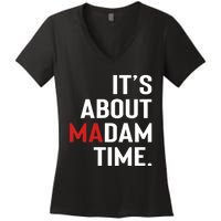 ItS About Madam Time Women's V-Neck T-Shirt