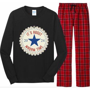 ItS About Madam Time Kamala Harris 2024 Feminist Great Gift Long Sleeve Pajama Set