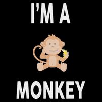 I'm A Monkey Funny Monkey Button