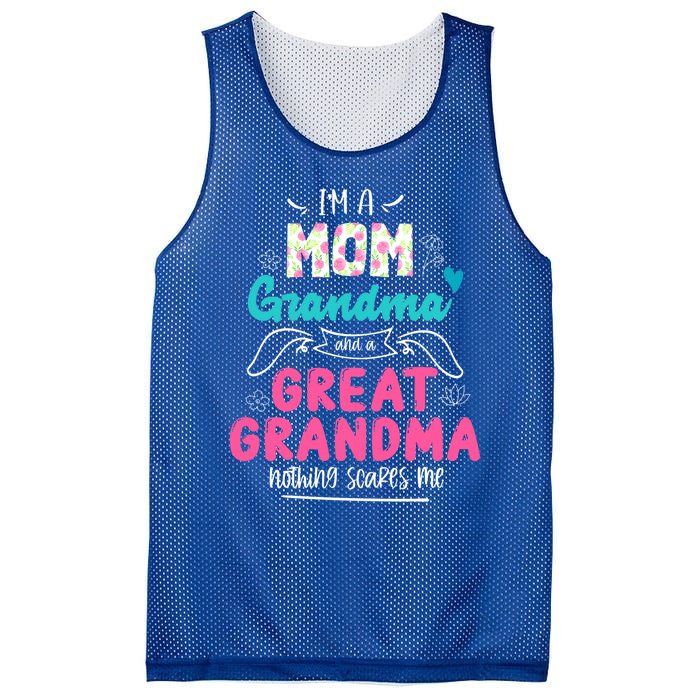 I'm A Mom Grandma And Great Grandma Gift Funny Grandma Gift Mesh Reversible Basketball Jersey Tank