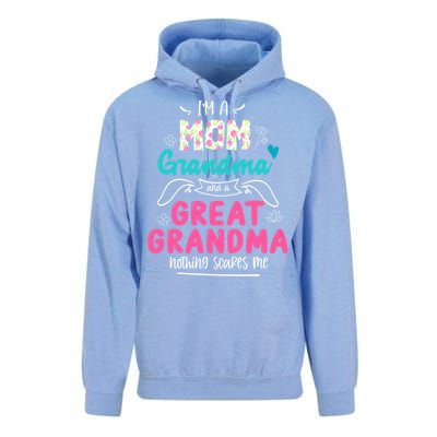 I'm A Mom Grandma And Great Grandma Gift Funny Grandma Gift Unisex Surf Hoodie