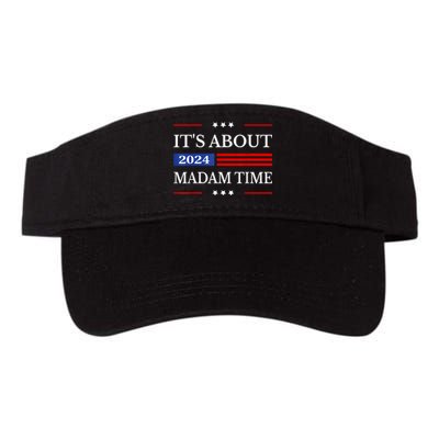 ItS About Madam Time Harris 2024 President American Flag Valucap Bio-Washed Visor