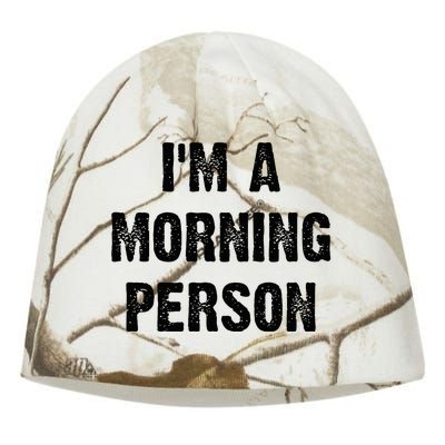 IM A Morning Person Funny White Lie Joke Party Kati - Camo Knit Beanie