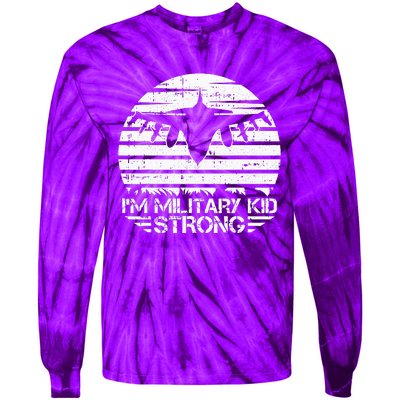 I Am Military Strong Month Of The Military Child Army Tie-Dye Long Sleeve Shirt