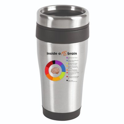 Inside A Ms Brain Multiple Sclerosis Awareness 16oz Travel Tumbler