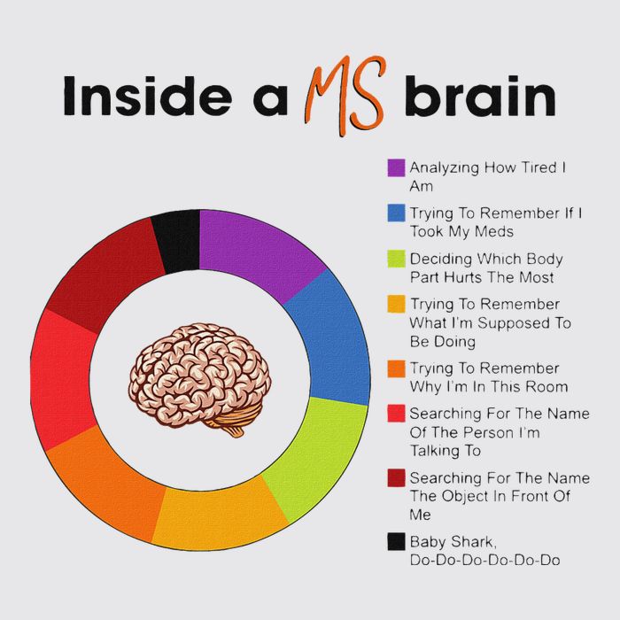 Inside A Ms Brain Multiple Sclerosis Awareness Womens Funnel Neck Pullover Hood
