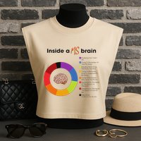 Inside A Ms Brain Multiple Sclerosis Awareness Garment-Dyed Women's Muscle Tee