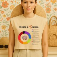 Inside A Ms Brain Multiple Sclerosis Awareness Garment-Dyed Women's Muscle Tee
