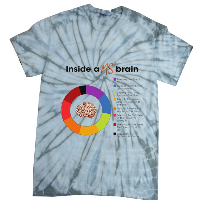 Inside A Ms Brain Multiple Sclerosis Awareness Tie-Dye T-Shirt