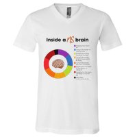Inside A Ms Brain Multiple Sclerosis Awareness V-Neck T-Shirt
