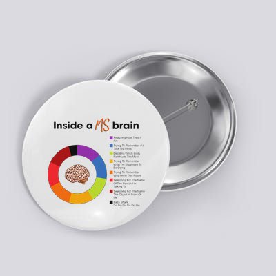 Inside A Ms Brain Multiple Sclerosis Awareness Button