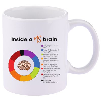 Inside A Ms Brain Multiple Sclerosis Awareness 11oz C Handle Ceramic Mug