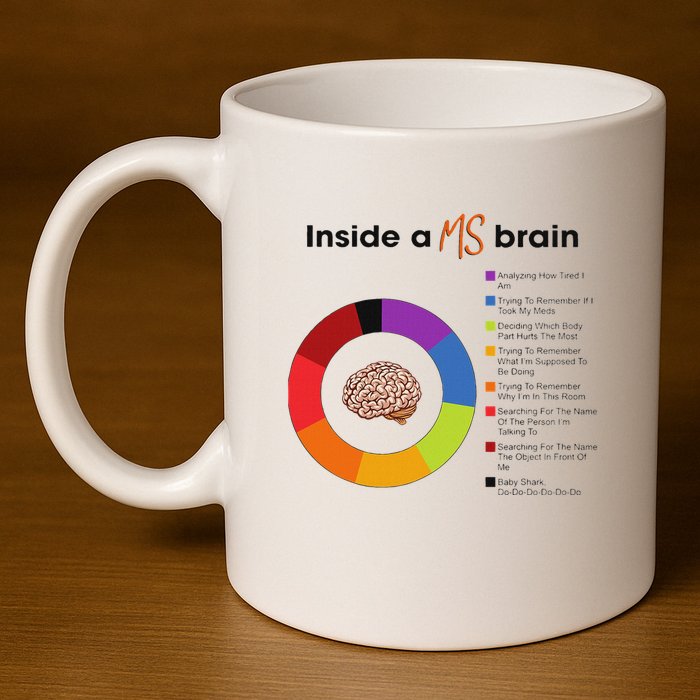 Inside A Ms Brain Multiple Sclerosis Awareness 11oz C Handle Ceramic Mug