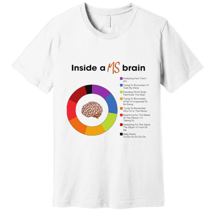 Inside A Ms Brain Multiple Sclerosis Awareness Premium T-Shirt