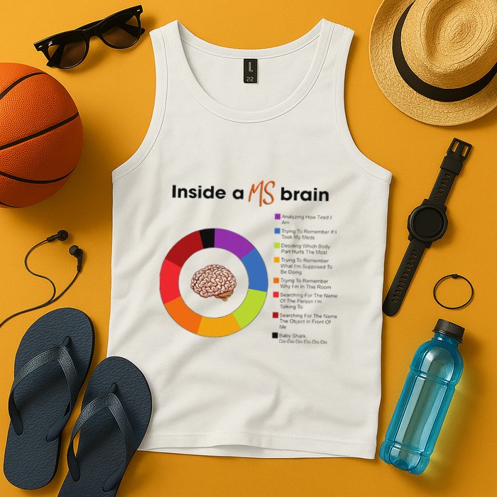 Inside A Ms Brain Multiple Sclerosis Awareness Tank Top