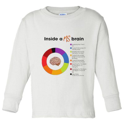 Inside A Ms Brain Multiple Sclerosis Awareness Toddler Long Sleeve Shirt