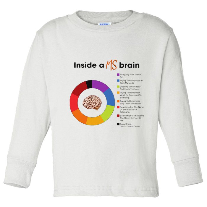 Inside A Ms Brain Multiple Sclerosis Awareness Toddler Long Sleeve Shirt