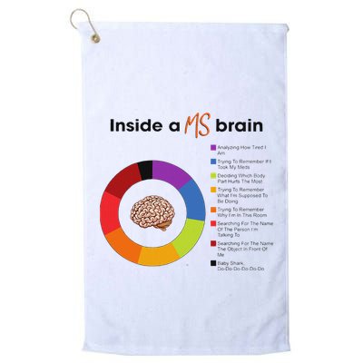 Inside A Ms Brain Multiple Sclerosis Awareness Golf Towel