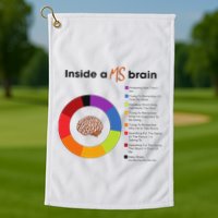Inside A Ms Brain Multiple Sclerosis Awareness Golf Towel
