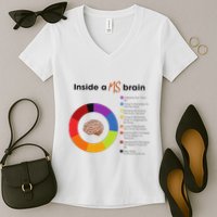 Inside A Ms Brain Multiple Sclerosis Awareness Women's V-Neck T-Shirt