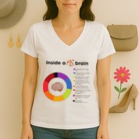 Inside A Ms Brain Multiple Sclerosis Awareness Women's V-Neck T-Shirt