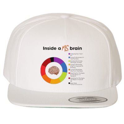 Inside A Ms Brain Multiple Sclerosis Awareness Wool Snapback Cap