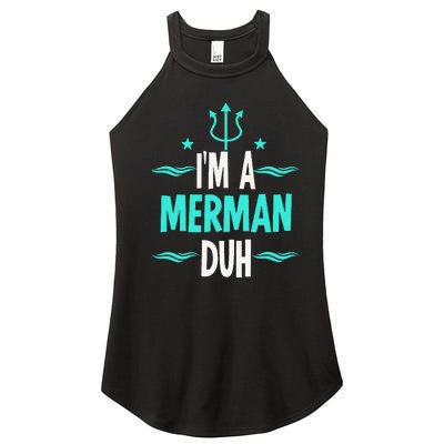 Im A Merman Duh Halloween Costume Women’s Perfect Tri Rocker Tank