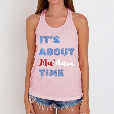 ItS About Madam Time Presidential Election Gift Women's Knotted Racerback Tank