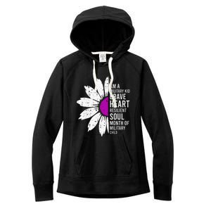 Im A Military Month Of The Military Child Women's Fleece Hoodie