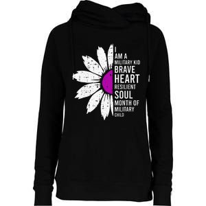 Im A Military Month Of The Military Child Womens Funnel Neck Pullover Hood