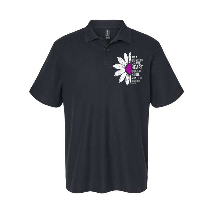 Im A Military Month Of The Military Child Softstyle Adult Sport Polo