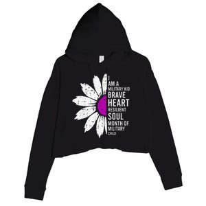 Im A Military Month Of The Military Child Crop Fleece Hoodie