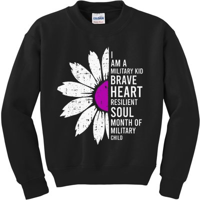 Im A Military Month Of The Military Child Kids Sweatshirt