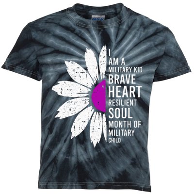 Im A Military Month Of The Military Child Kids Tie-Dye T-Shirt