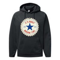 ItS About Madam Time 2024 Feminist Vintage Performance Fleece Hoodie