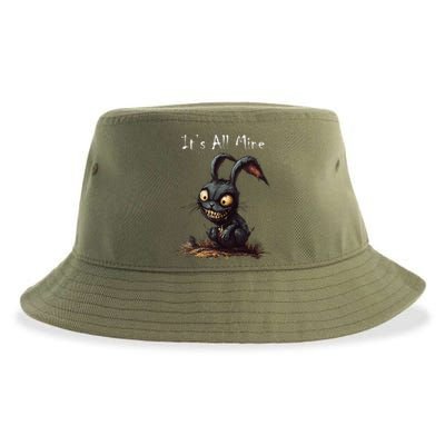 ItS All Mine Sinister Bunny Creepy Halloween Horror Sustainable Bucket Hat