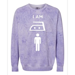 I Am Man Of Iron Colorblast Crewneck Sweatshirt