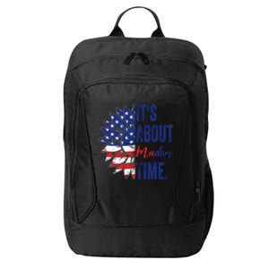 ItS About Madam Time Sunflower Madam President 2024 Gift City Backpack